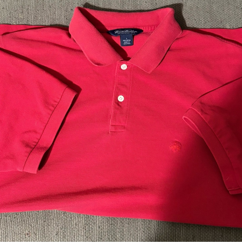 Brook Brothers Men's Vibrant Red Polo Shirt